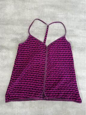 Women's • Aqua Brand Pink & Black Blouse Tank Cami - Small
